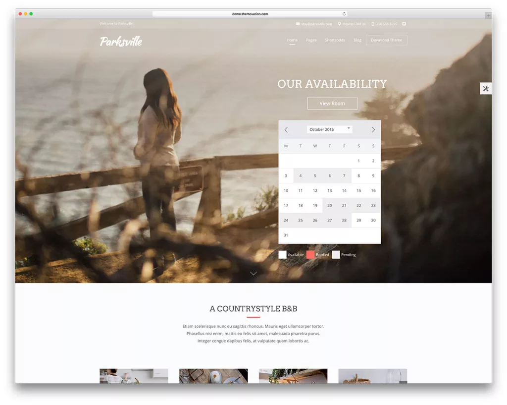 bellevue bnb wordpress booking theme